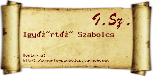 Igyártó Szabolcs névjegykártya