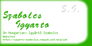 szabolcs igyarto business card