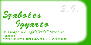 szabolcs igyarto business card